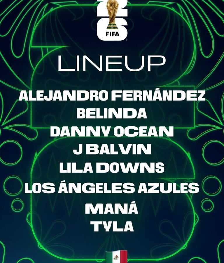 line-up oficial dos shows de abertura da Copa do Mundo FIFA 2026