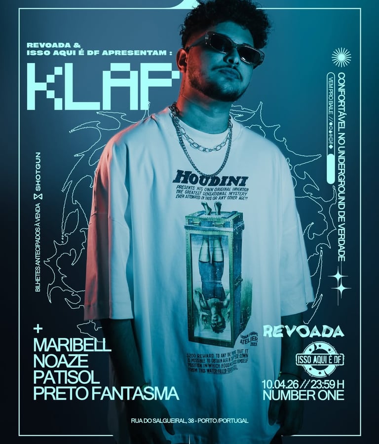 KLAP DJ em evento de funk e bass music no Porto