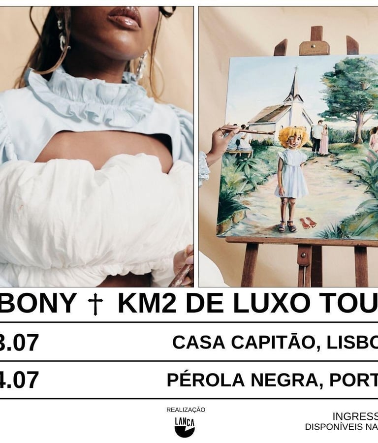 Ebony performando com estética urbana e atitude no palco