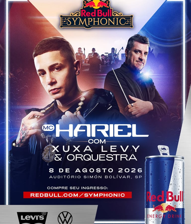 MC Hariel no anúncio do Red Bull Symphonic Brasil