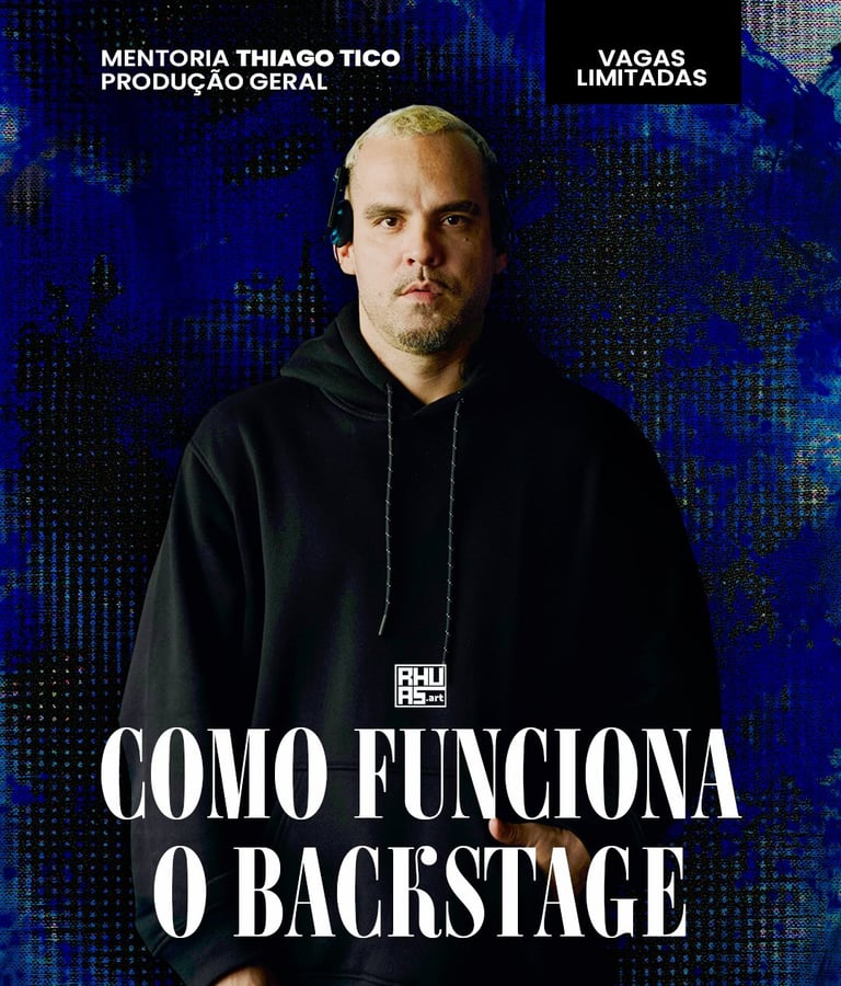 Tico Prod anuncia mentoria sobre produção artística, backstage e gestão de carreira musical.