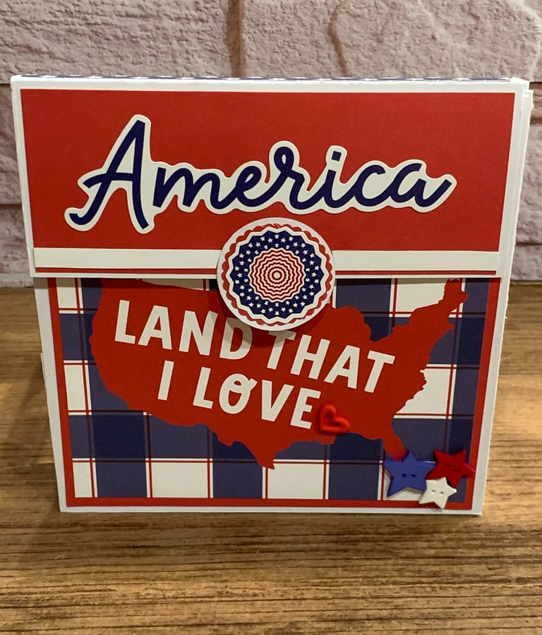 America-Themed 6" × 6" Photo Album