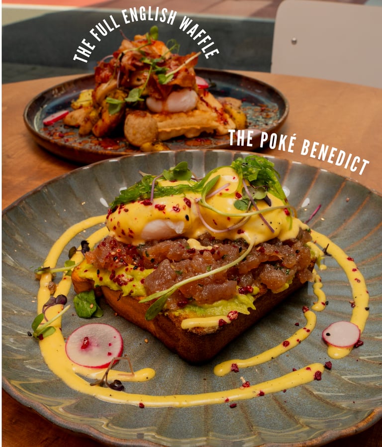 The Full English Waffle en de Poke Benedict — brunchgerechten bij Krunch Gent