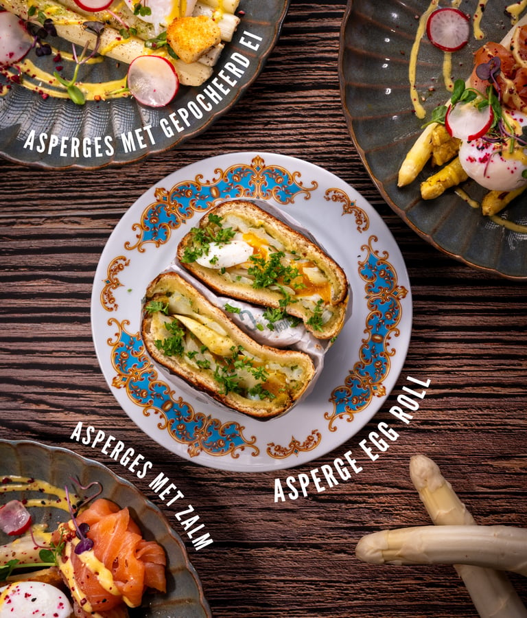 Asperges met gerookte zalm en de Asperge Egg Roll — seizoensbrunch bij Krunch Gent