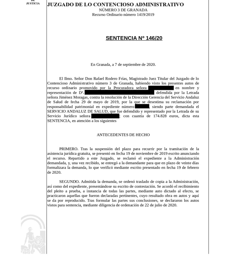 Condena de 25.000 € por retraso en una intervención urgente