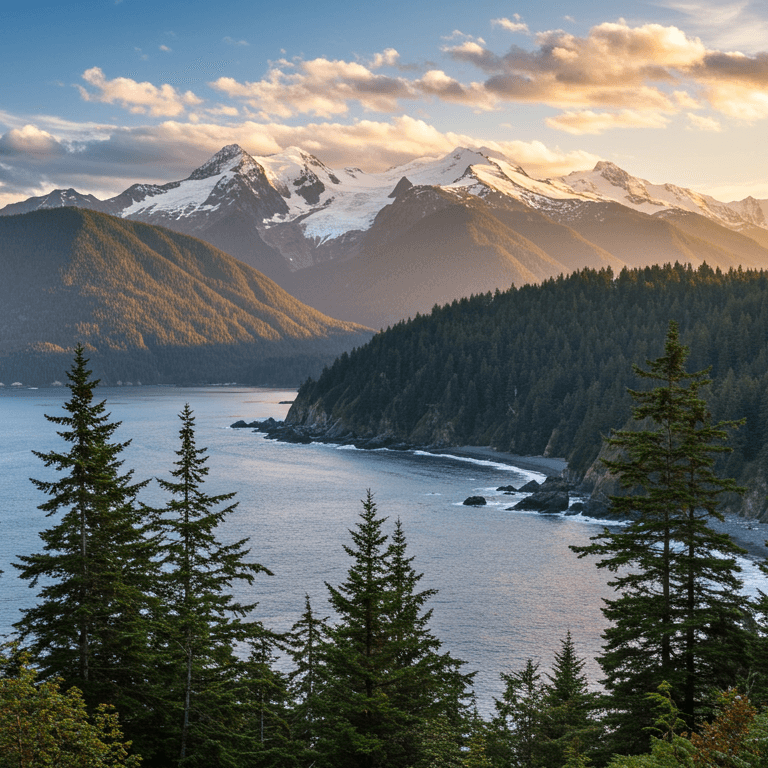 a mountain view of a lake and mountains