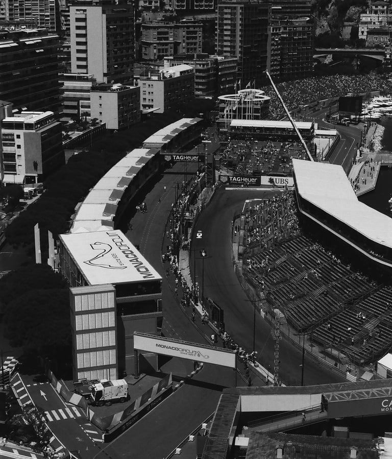 the Monaco Formula 1 circuit from above