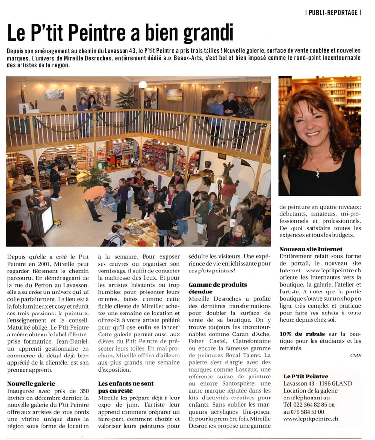 Le p'tit peintre à bien grandit