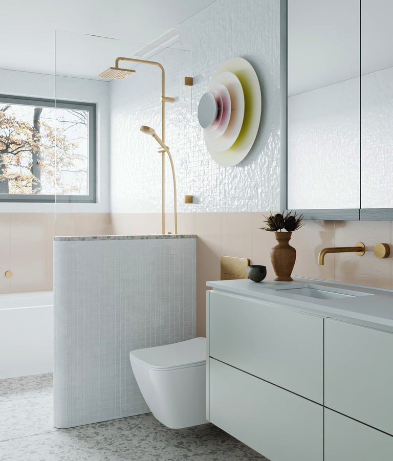 Bathroom 3d interior vizualization in europe