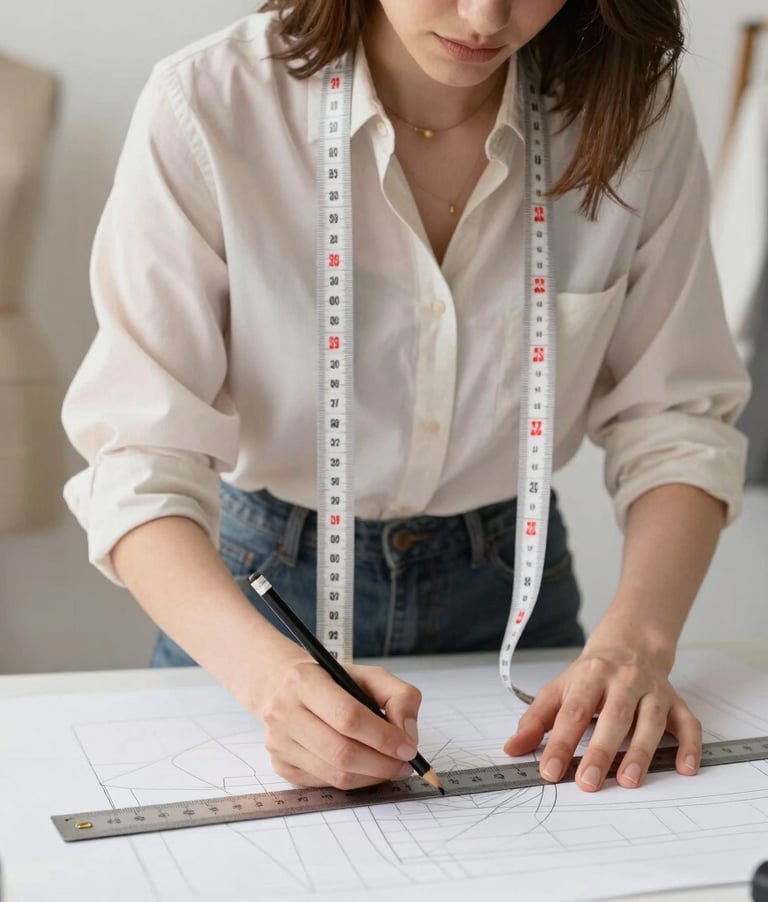 a woman in a white shirt and black pants holding a piece of paper