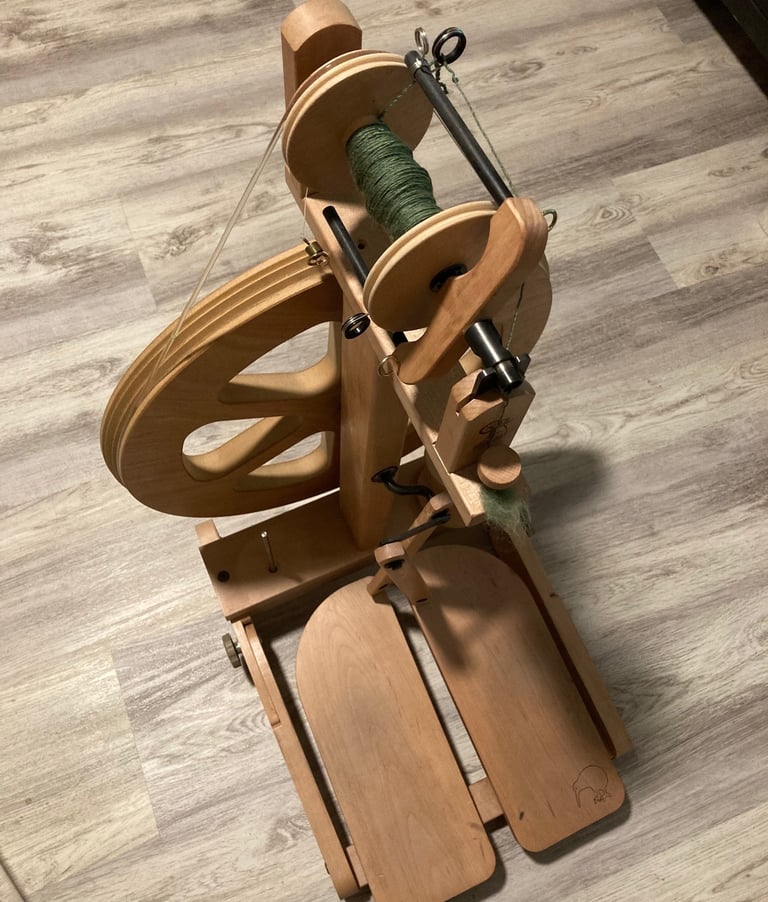 An Ashford Kiwi 3 spinning wheel