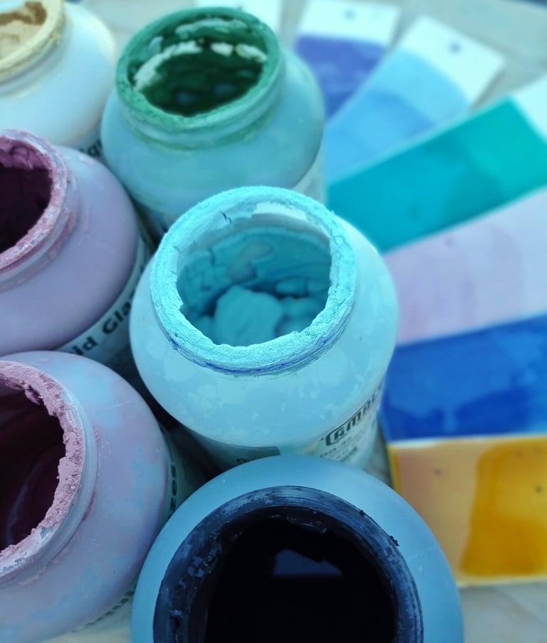 Ceramic enamel glaze colours ceramique émail emaux couleurs poterie