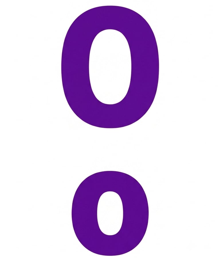Uppercase and lowercase purple letter O printed on a plain white background for educational use.