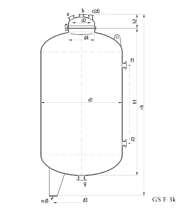 Glass lined storage tanks F