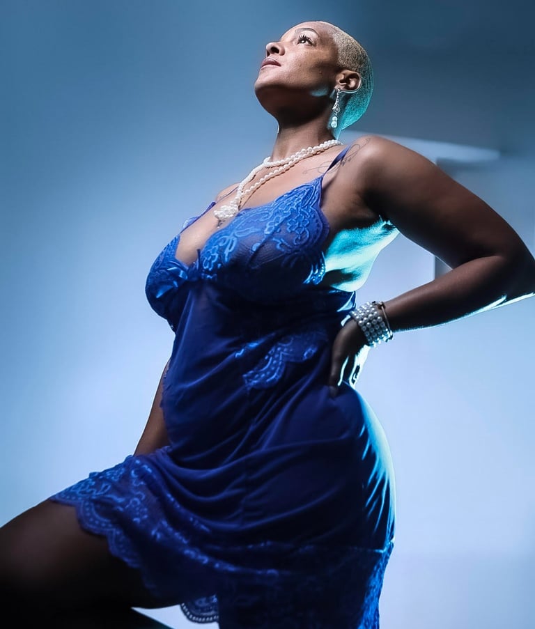Blue Enchantress slip dress by FreedomxFantasyLuxe in Winter Haven, Florida.