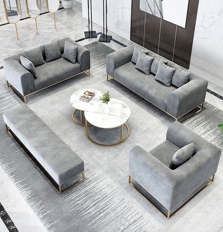 Beautiful bedroom Grey sectional sofa by afsar sofa repair