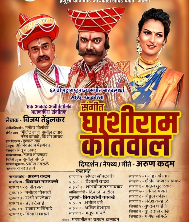 "Sangeet Ghashiram Kotwal" in 62nd Maharashtra State Sangeet Natya Spardha