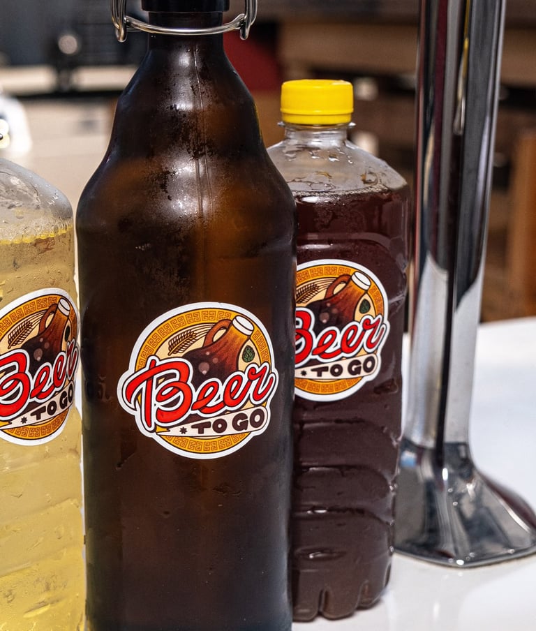 Botellón de vidrio de cerveza