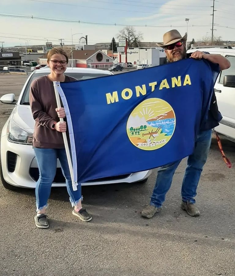 On the way to DC with the Truckers Convoy