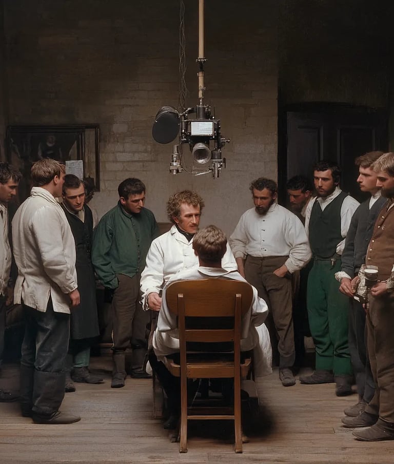 Dr. Morton administers ether to the patient