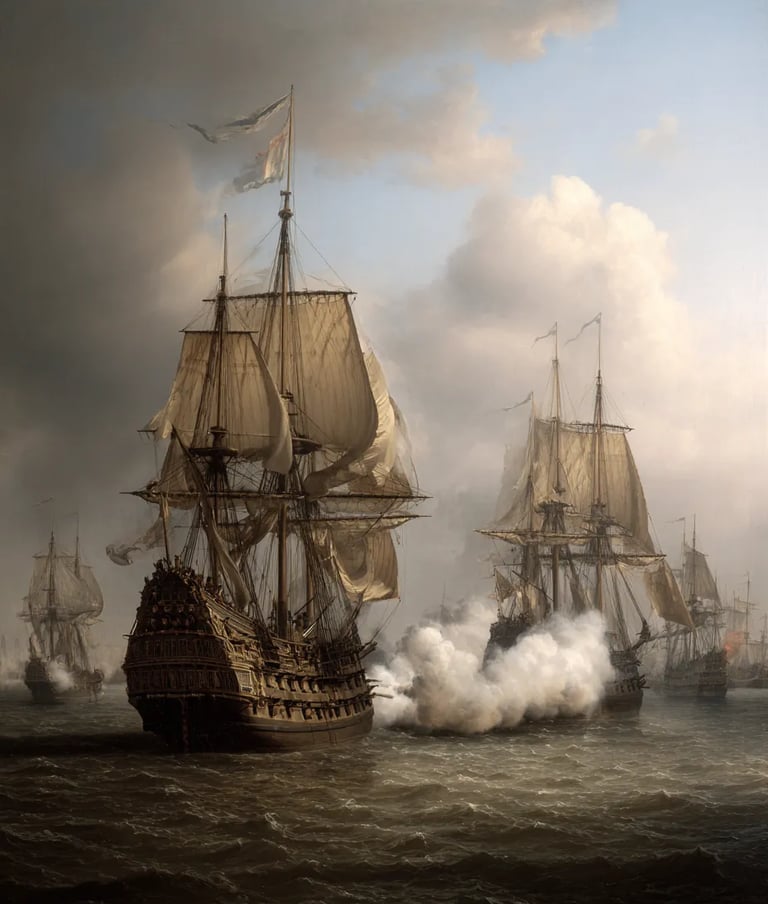 North Sea, Midday 1652: Cannonade and Clash