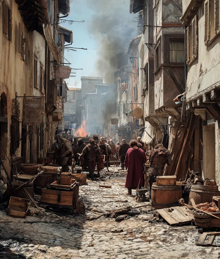 Paola Market Street, Midday 1555