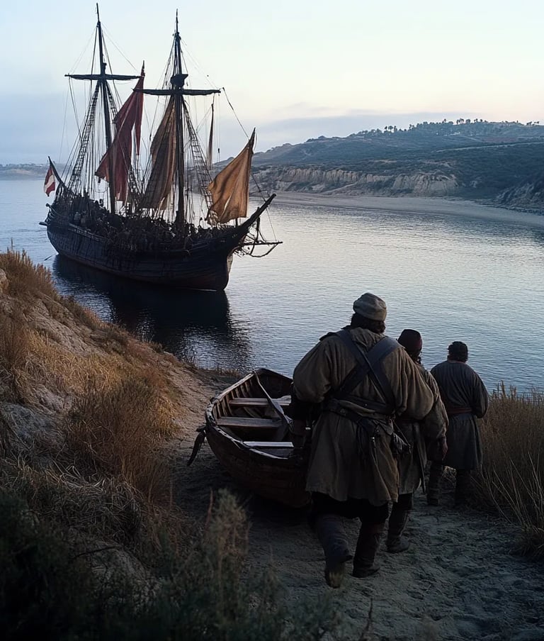 San_Diego_Bay_September_28_1542__Cabrillos_First_Land