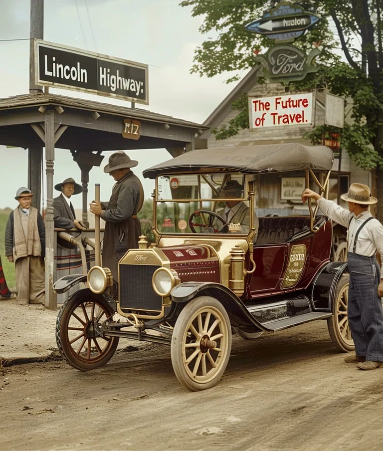 Small Town Gas Station, Pennsylvania, 1913