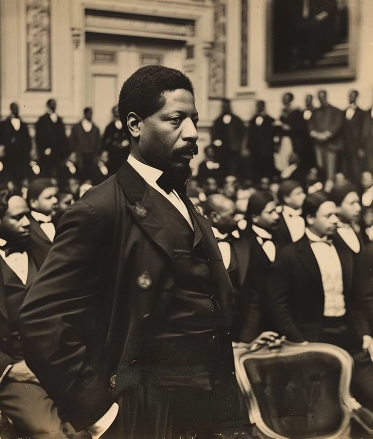 Menard standing in the grand chamber of Congress