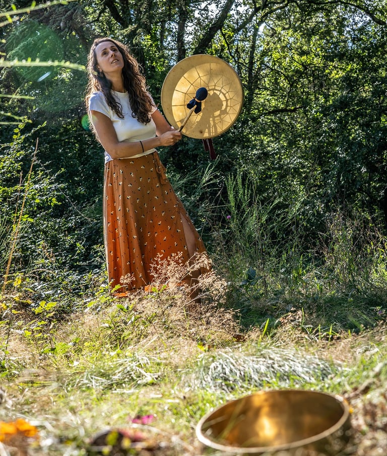 tambour  bien-être nature chamanisme