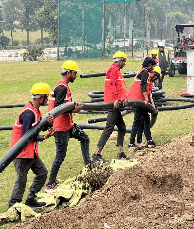 Gavi Infra EPC site layout showing HT cabling