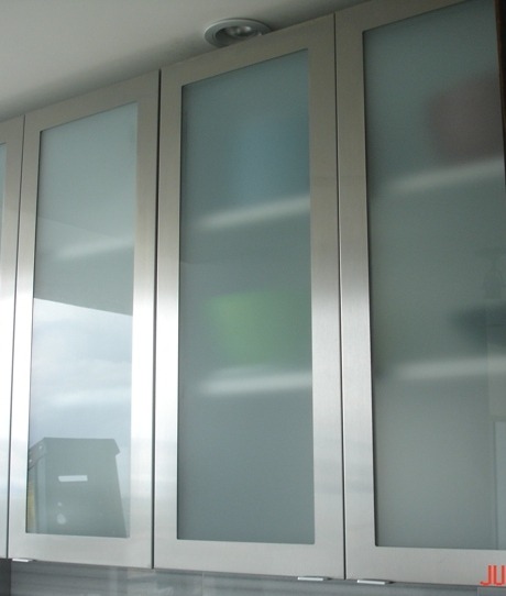 Stainless Steel Frame Glass Door