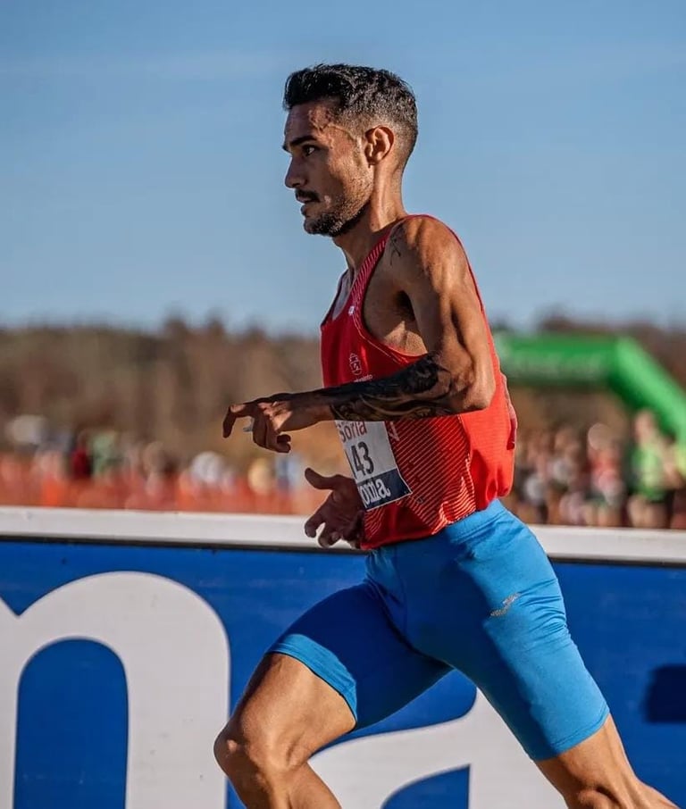 Javi en el campeonato de España de campo a través