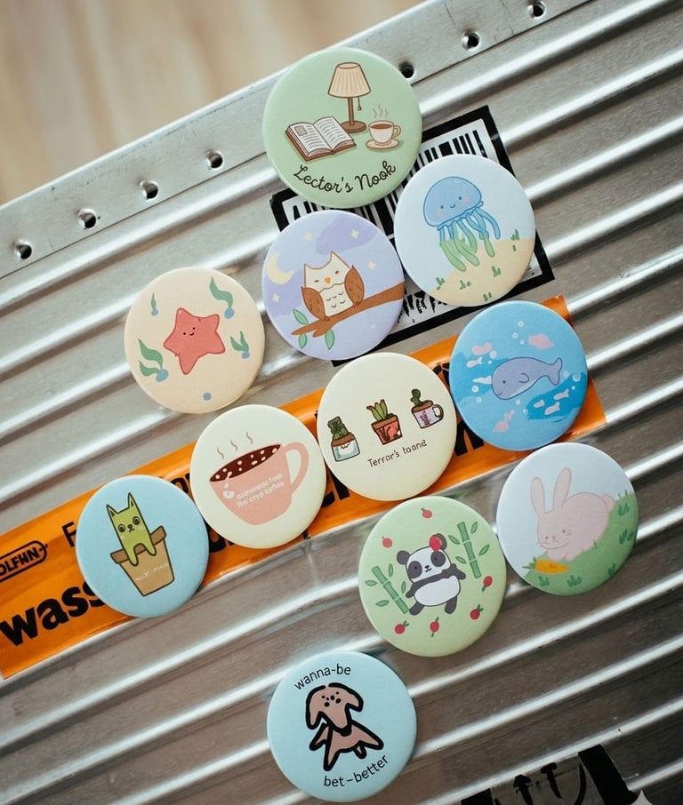 Pines y prendedores circulares personalizados para campañas publicitarias masivas
