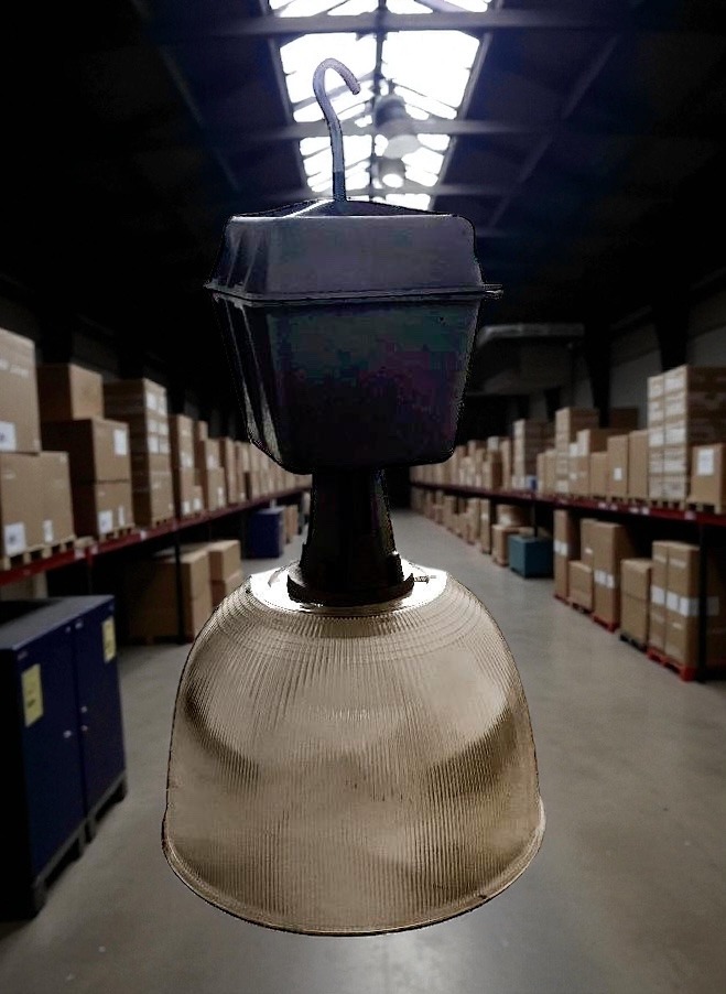 Campana industrial acrlico 16" con modulo de fundición de aluminio 400w aditivos metalicos o sodio