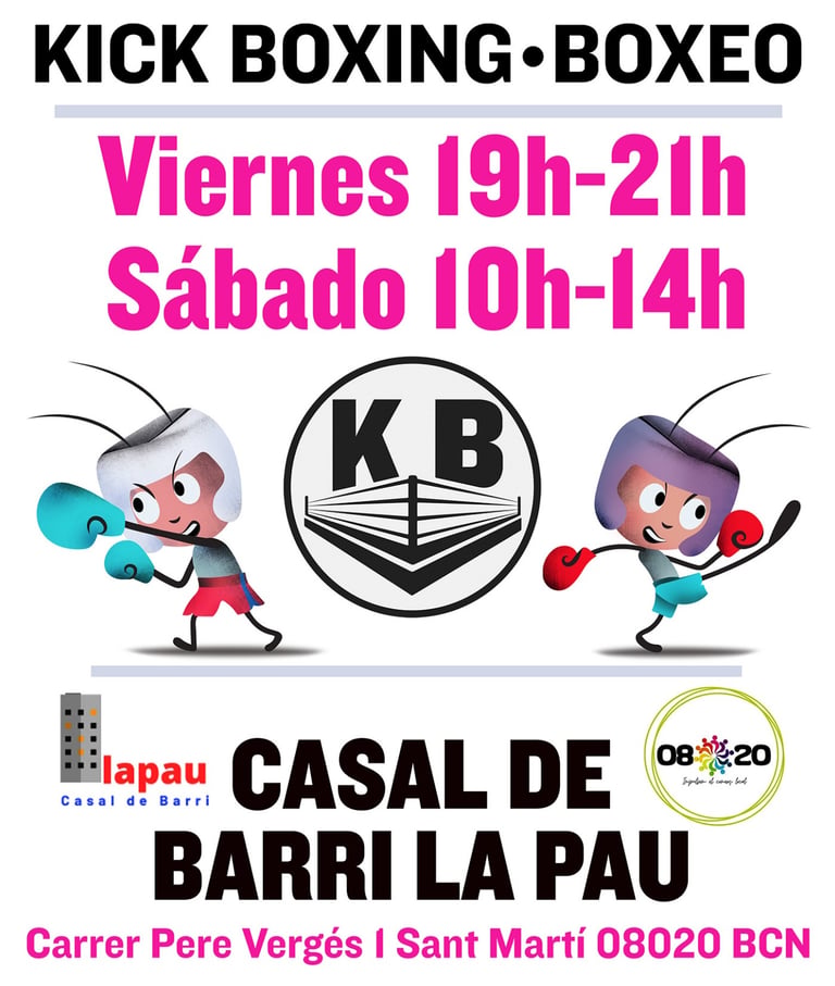 Cartel KickBoxing-Boxeo Kaizendo, viernes y sábados