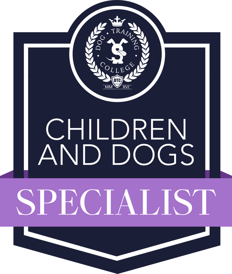 Children and dogs specialist dog training badge 