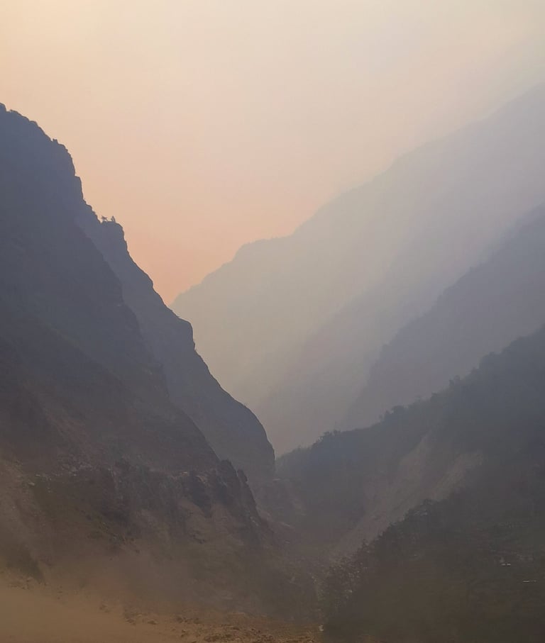 sunrise over the mountain