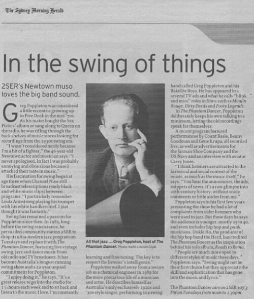 Greg Poppleton Interview Sydney Morning Herald