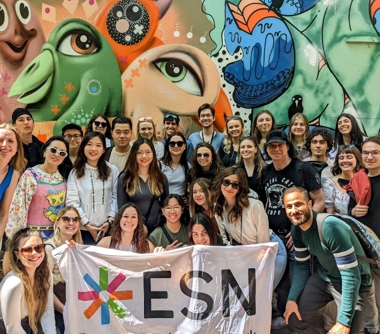 Erasmus students on street art tour in Hamburg, Internationale Studenten auf alternativem Street Art Rundgang mit ESN Gruppe