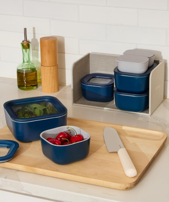 Caraway glass food storage containers with BPA-free lids