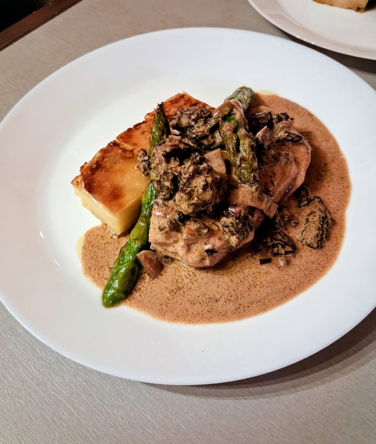 Pintade aux morilles