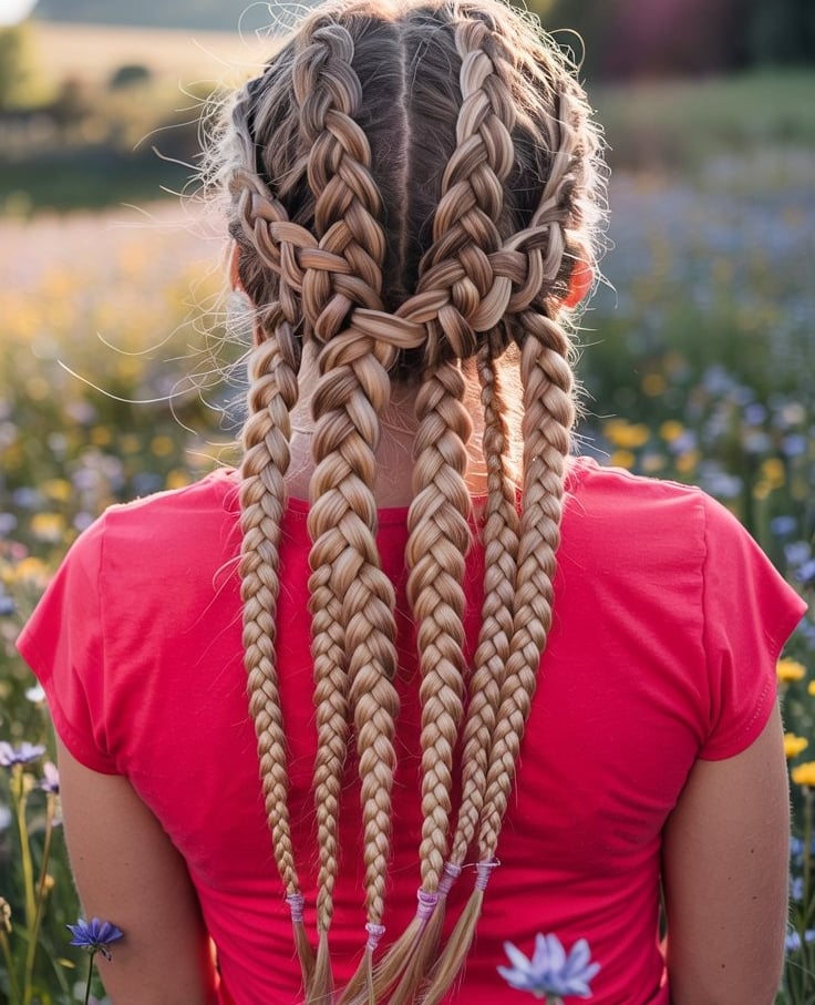 braid-hairstyle-pink-outfit