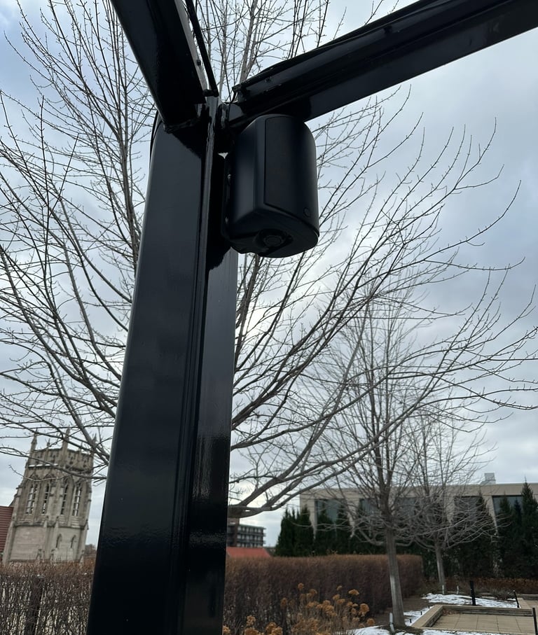 Outdoor speaker installation