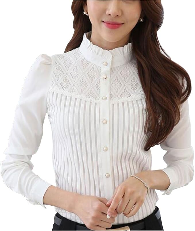 Womens Chiffon Vintage Shirt