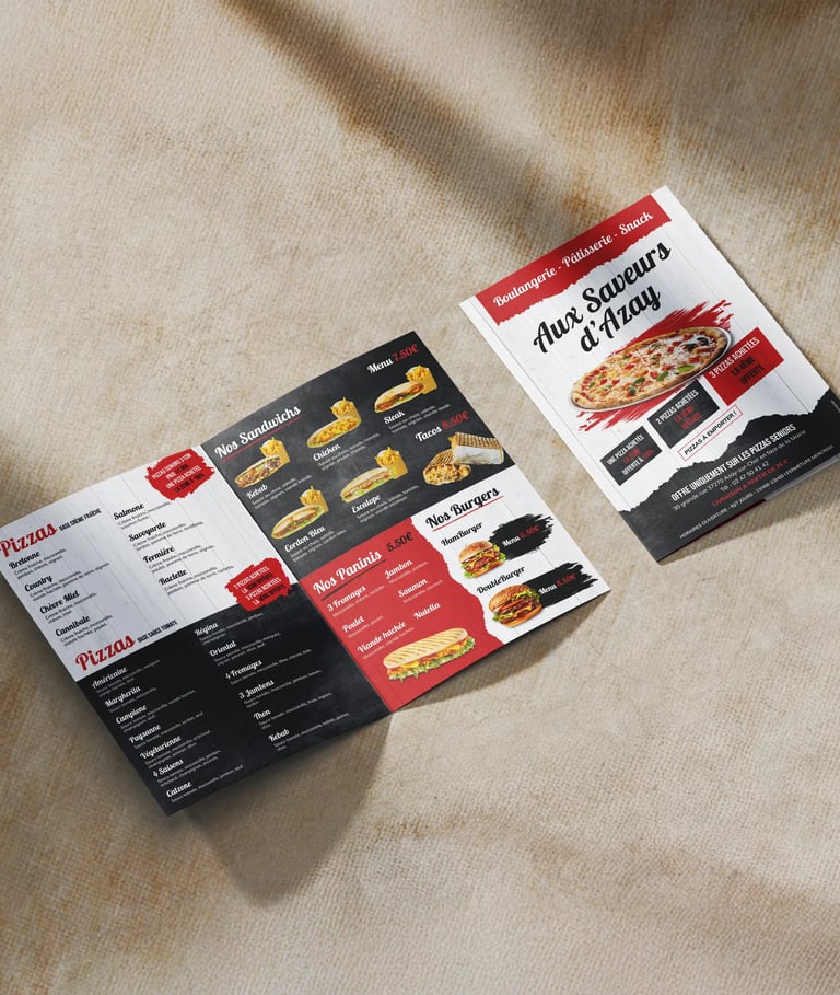 flyer double volet aux saveurs d'azay