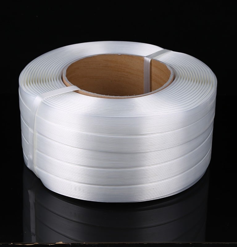 Heavy-duty cord strap rolls ready for export shipment