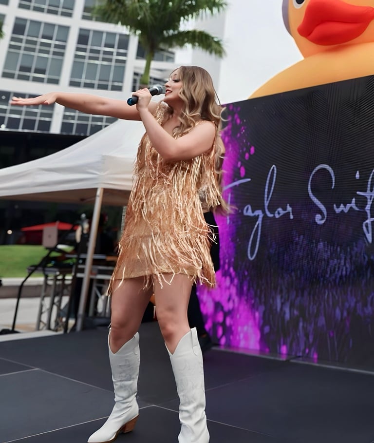 a woman in a fringe dress and boots