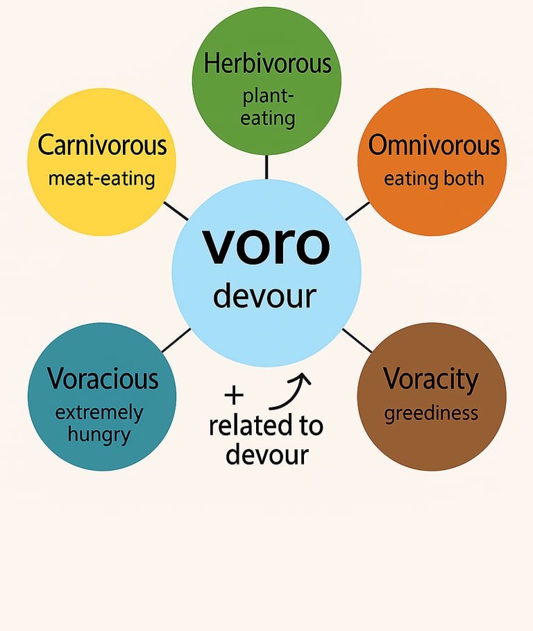 root word voro, Word Power Made Easy