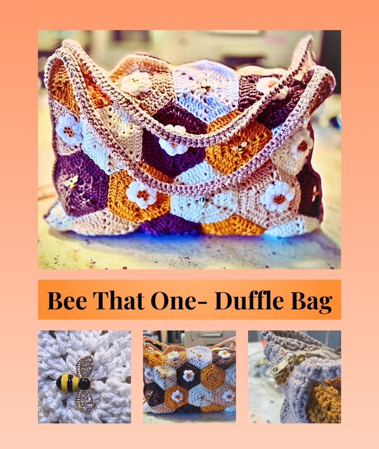 a picture of a beehive bag with a bee on it